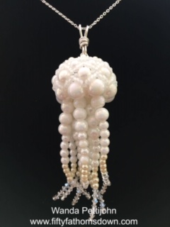 Beaded Jellyfish Necklace Pendant